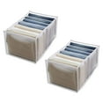 thumbnail image 7 of Bouanq Wardrobe Clothes Organizer（2PCS）- Closet Organizers and Storage Baskets - Foldable, Easy To Clean, Save Space Clothing Storage Bins, Portable Storage Containers for Bedroom Dorm Room, 7 of 7