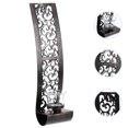 thumbnail image 3 of Miangastore Candle Holder Black Iron 1Pcs 14.2x3.5in, 3 of 8