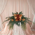 thumbnail image 3 of Fondo de decoración rosas artificiales, corona colgante de puerta multiusos champán Zulema Guirnalda para colgar en la puerta, 3 of 8