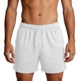 thumbnail image 2 of DODADAWANJ Summer Mens Shorts Elastic Waist Comfort Breathable Running Athletic Shorts Lightweight Mesh Shorts Casual Outfits White XL, 2 of 7