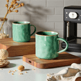 thumbnail image 7 of Onader 14OZ Coffee Mugs Set of 4, Stoneware Tea Mug Set with Handle, Ceramic Cups for Latte/Cocoa/Cappuccino, Dishwasher & Microwave Safe - Reactive Green, 7 of 7