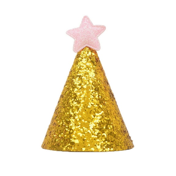 Adorable Pet Accessories Small Dog Birthday Hat Mini Party Hats for Stuffed Animals Adjustable Cat Party Hat Glittery Puppy Star Headbands for Celebrating
