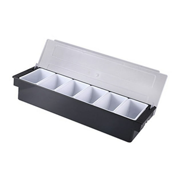 Moyic Caja de almacenamiento Estuche de condimentos Accesorios para el hogar Utensilios de bar Contenedor de frutas conveniente Suministros Cocina y Comedor 5 rejillas