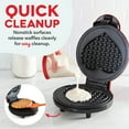 thumbnail image 5 of Dash Express Full Size Heart Waffle Maker - Make Quick Heart-Shaped Waffles & Treats, Red, 5 of 6