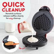 Dash Express Full Size Heart Waffle Maker - Make Quick Heart-Shaped Waffles & Treats, Red