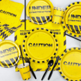 thumbnail image 4 of Construction Birthday Party Supplies, Truck Party Decorations for Boys Birthday, Includes Plates, Worn Style Construction Tablecloth, Construction Flag, Cups, Table Napkins, Serves 20 Guests, 4 of 7