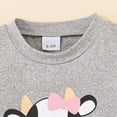 thumbnail image 5 of Baby Girl Summer Cute Outfit Short Sleeve Cow Print Cotton T-Shirt and Drawstring Shorts Set Kids Casual Clothing Sets, 5 of 6