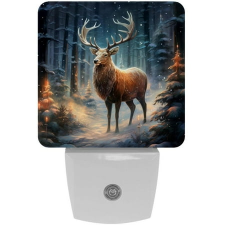 

Christmas elk retro LED Square Night Lights - Small and Bright Illumination for Your Space