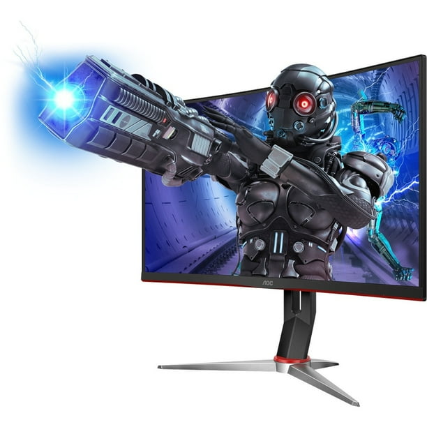 Aoc C27g2 27 Full Hd Curved Screen Gaming Lcd Monitor 16 9 Black Red Walmart Com Walmart Com