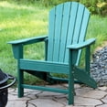 thumbnail image 4 of Sunnydaze Upright, Outdoor Adirondack Chair - All-Weather Design - 300-Pound Capacity - 38.25” H - Green, 4 of 7