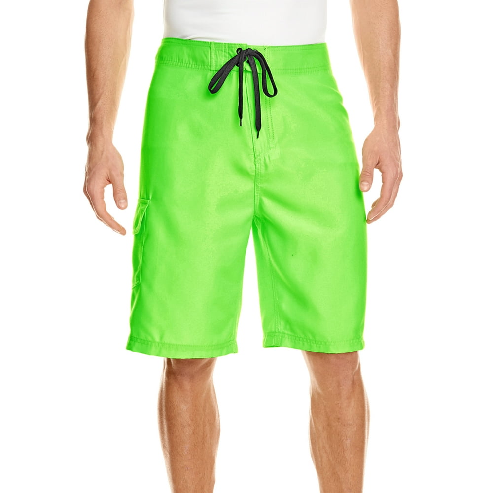 BURNSIDE The Burnside Men's Solid Board Short NEON GREEN 32