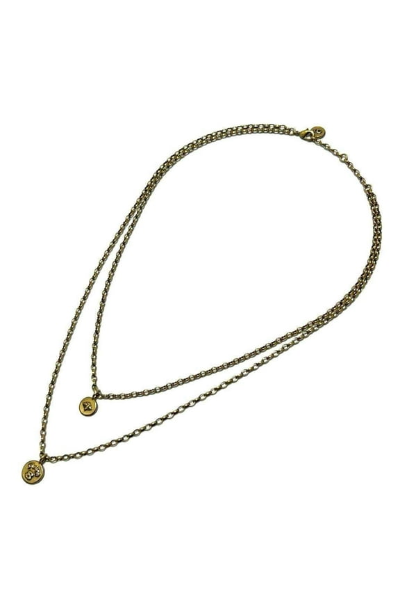 Pre-Owned Christian Dior Dior DIOR Women's Necklace Pendant Double Layer J'adior (Good)