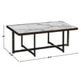 thumbnail image 4 of Steve Silver Kayley Contemporary 48" Rectangle Coffee Table, White, 4 of 6