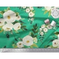 thumbnail image 3 of Soimoi Viscose Chiffon Fabric Leaves & Arabian Jasmine Floral Decor Fabric Printed Yard 42 Inch Wide, 3 of 3