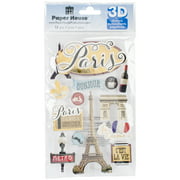 Paper House 3D Stickers 4.5"X7.5" -Discover Paris