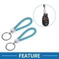 thumbnail image 2 of Llavero para Automóvil Unique Bargains Llavero Universal con Anillo para Llaves de Fob para Casa Aleación de Zinc Tono Plateado Azul Claro 2 Pcs, 2 of 6