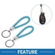 thumbnail image 2 of Llavero para Automóvil Unique Bargains Llavero Universal con Anillo para Llaves de Fob para Casa Aleación de Zinc Tono Plateado Azul Claro 2 Pcs, 2 of 6