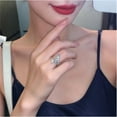 thumbnail image 4 of Bague en Zircon Mode pour Femmes Design Ouvert Style Unique Accessoire de Bijou pour Dames, 4 of 5