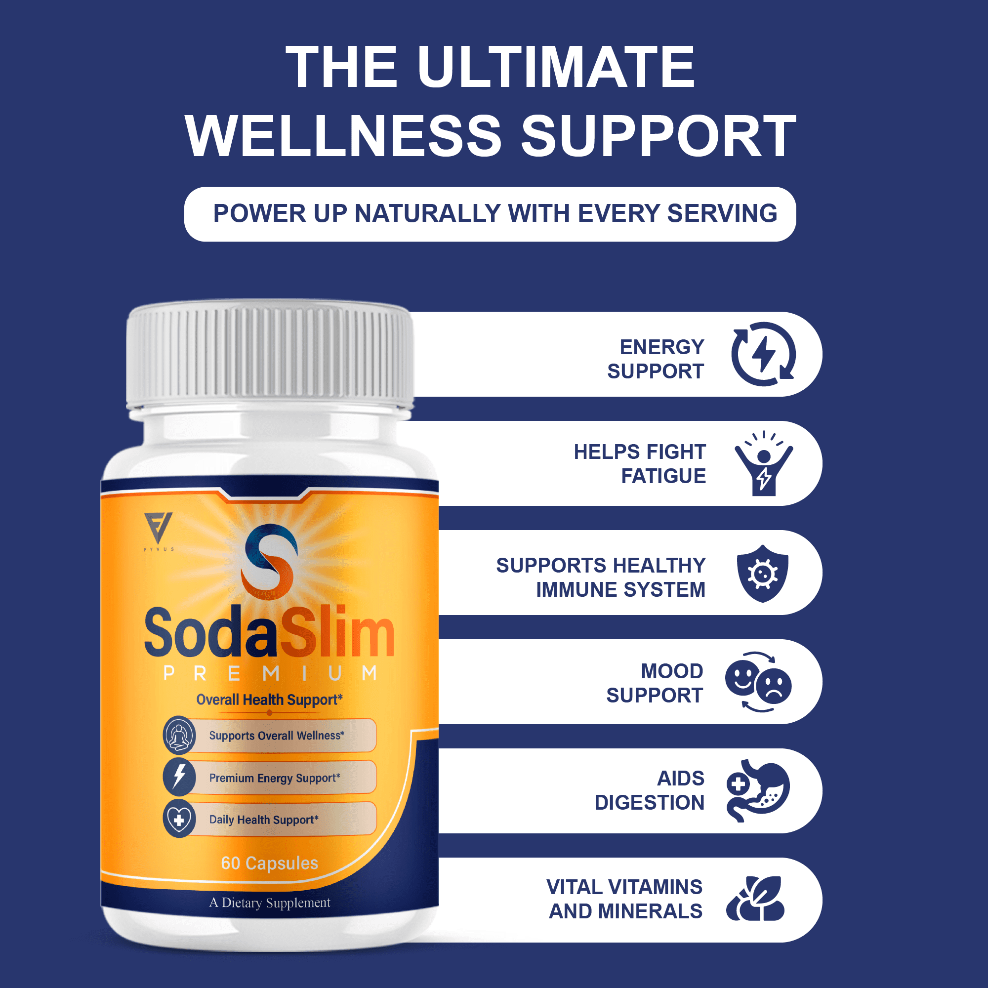 (5 Pack) Soda Slim Premium Supplement, SodaSlim Weight Support (300 Capsules)