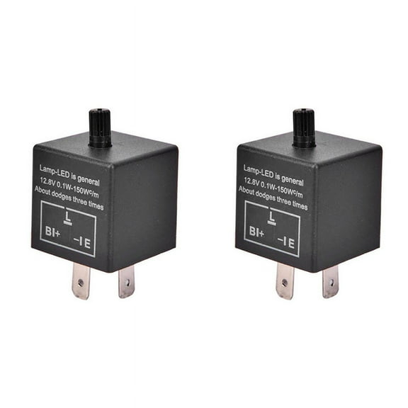 2X Electronic LED Adjustable Flasher Relay for Turn Signal Light Blinker CF13 JL-02 for Car