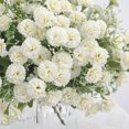 thumbnail image 4 of Naiovety Ramo de claveles artificiales, decoración de flores familiares, decoración de flores de simulación, ramo de flores falsas de seda para fiesta Flores artificiales blanco PC 1 Naiovety HA6616-03B, 4 of 6