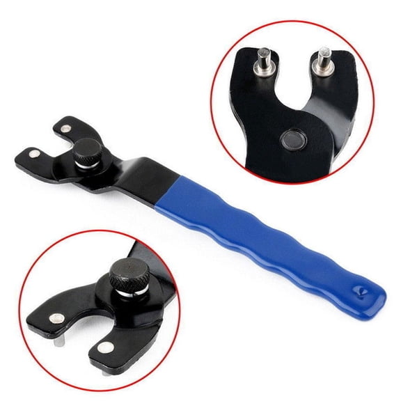 Angle Grinder Wrench,Adjustable Angle Grinder Spanner,Universal 10-52mm Pin Spanner with Coated Grip,Universal Lock-Nut Wrench for Most Grinders