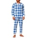 thumbnail image 2 of Pijama navideño para hombre, blusa y pantalones con estampado navideño a cuadros., 2 of 5