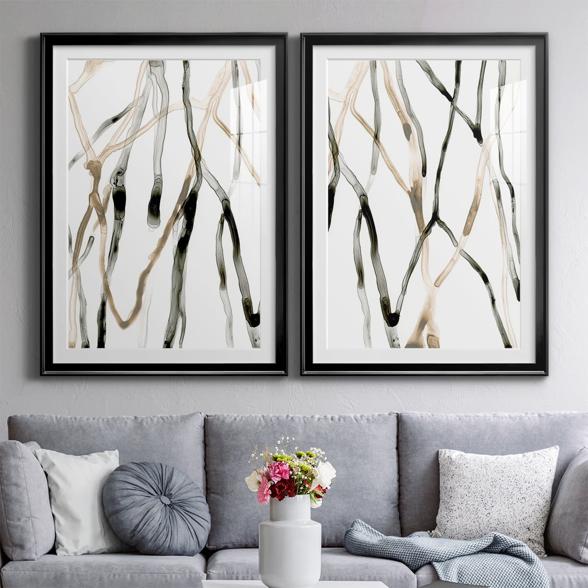 Wexford Home Runnel XI Premium Framed Print, 26.5" x 36.5" - Ready to Hang, Black (Set of 2)