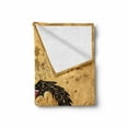 thumbnail image 2 of Dragon Soft Flannel Fleece Throw Blanket, Reptile Dragon Grunge Floral Ornate Retro Image, Cozy Plush for Indoor and Outdoor Use, 60" x 80", Pale Caramel Sand Brown, by Ambesonne, 2 of 6