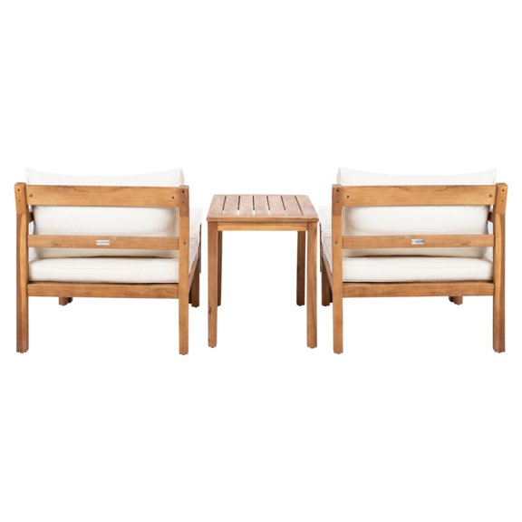 Safavieh Pratia Outdoor Patio 5 Pc Chat Set - Natural/Beige