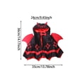 thumbnail image 4 of Pet Halloween Cape , Soft Fabric Vampire Cloak with Horns Bow Tie Bat Wings, Adjustable Holiday Outfit for Small Medium Dogs Cats Party Cosplay Dress Up, 4 of 8
