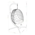 thumbnail image 4 of Resin Rattan Wicker Swing Egg Chair with Stand in Brown/Gray, 4 of 11