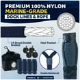 thumbnail image 5 of Five Oceans 4-Pack Flat Boat Fender Kit, Includes 24" x 6-7/8" x 2-1/2" Blue Fenders, Ropes Lines 3/8-Inch x 5-Ft, and Dock Lines 1/2" x 15' - FO4680-C2, 5 of 8