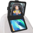 thumbnail image 1 of Brislut Baby Car Mirror with Tablet Holder, Road Trip Essentials for Kids, Back Seat Mirror to See Rear Facing Infant, Adjustable Backseat Mirror and Ipad Case for Car Headrest, 1 of 5