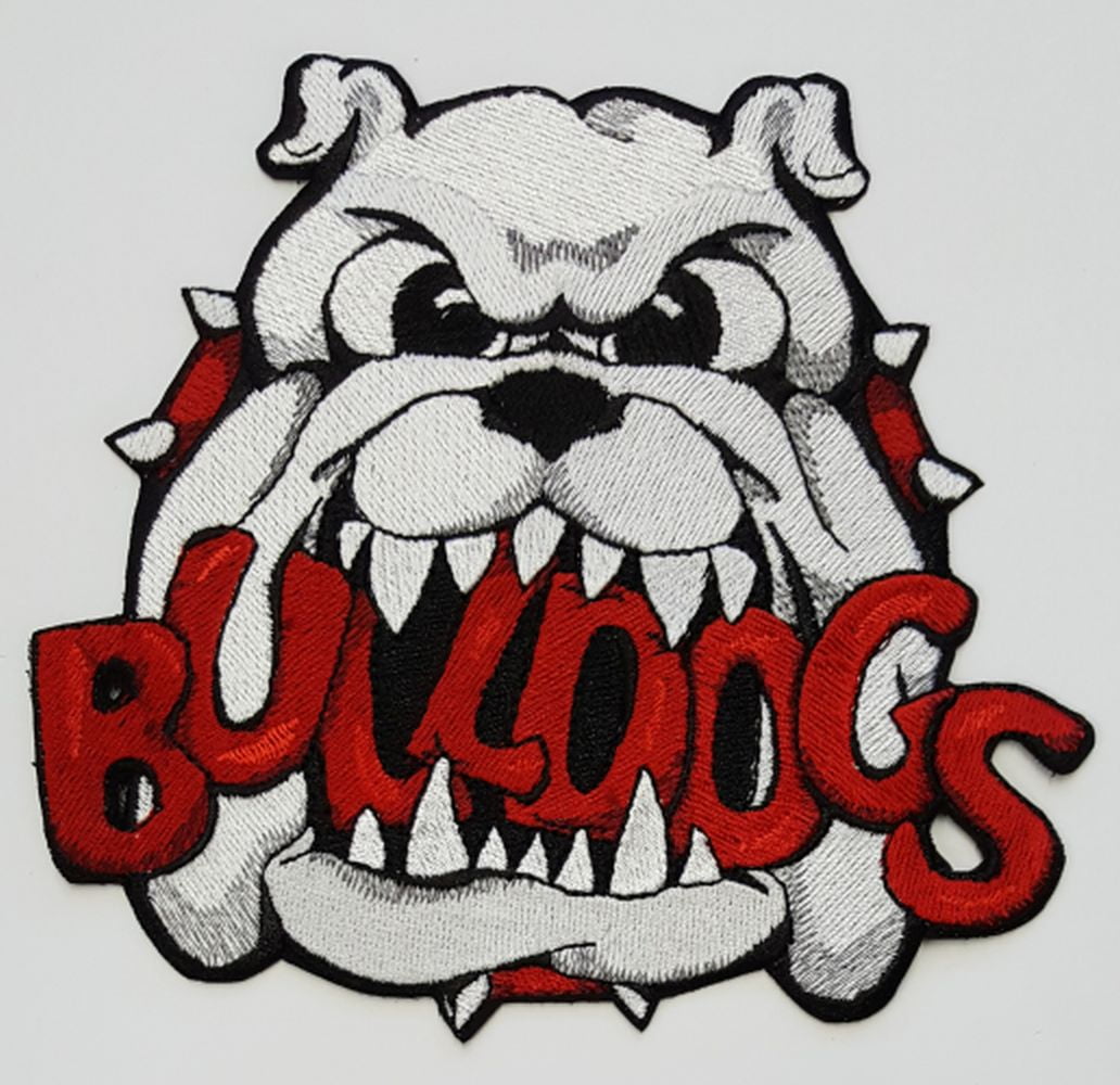 Bulldogs Sports, Mascot Embroidered Patch Iron on or Sew on Approx 6&quot; x 5.5&quot; - Walmart.com