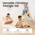 thumbnail image 3 of Tiny Land Pikler Triangle Set, 7-in-1 Foldable Pikler Triangle Climbing Toys Set for Kids,Baby Indoor Playground Jungle Gym, Wooden Montessori Climbing Set for Toddler, 3 of 6