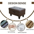 thumbnail image 3 of Faux Leather Storage Ottoman for Living Room, 3 of 9