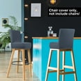 thumbnail image 2 of Unique Bargains Bar Stool Covers Counter Height Side Chair Slipcover Slategray 2 Pcs, 2 of 8