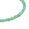 thumbnail image 3 of Natural Chrysoprase Chalcedony Lucky Green Stone .925 Silver Bracelet, 3 of 4