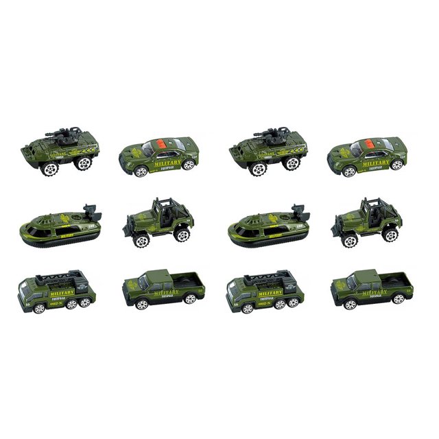 Vogacara Coche de juguete de aleación de 6 piezas, vehículos de transporte portátiles alimentados por fricción, conjunto educativo para niños y No.03 2piezas Vogacara CBP185001