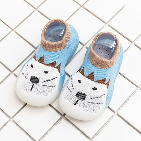 

Children Anti-slip Shoes Newborn Baby Girl Cotton Non-slip Floor Socks Baby Boy Rubber Sole Cartoon Indoor Socks Infant Shoes