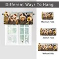thumbnail image 6 of Farmhouse Cow Curtains Valances for Home Decor Rustic Sunflower Farm Country Natural Landscape Thermal Insulated Room Darkening Curtain for Dinning Room 54 by 18 in, 1 Panel, 6 of 6