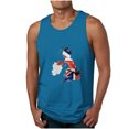 thumbnail image 1 of Tanques para Hombre para el Verano Solto Chaleco Impresión Deportivo Cuello Redondo, Casual, 1 of 3