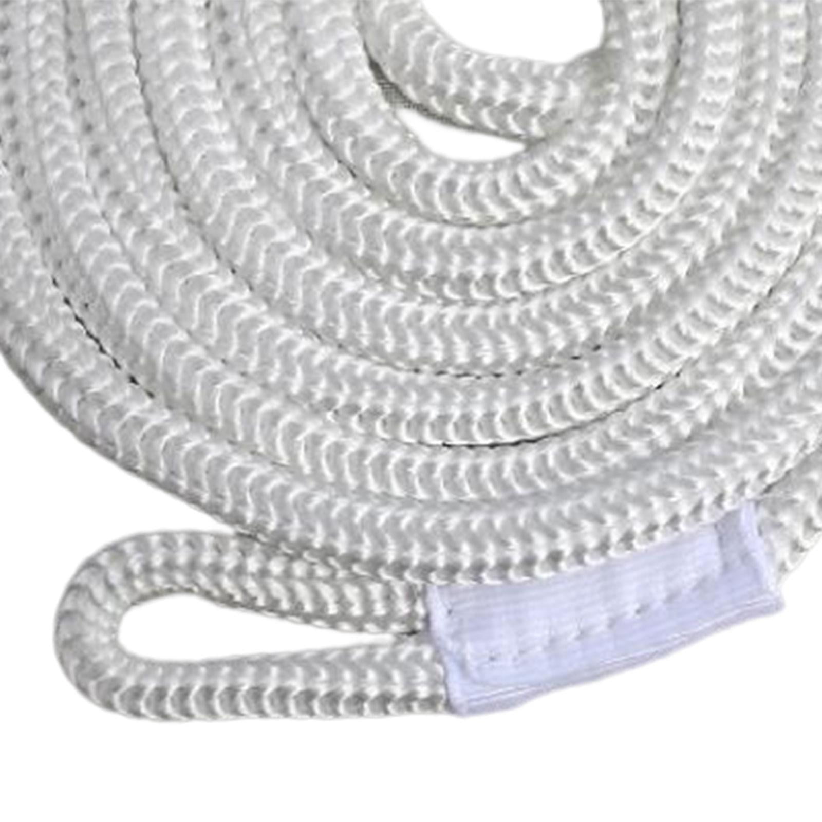Double Braided Flexible 6ft 3/8inch Marine Rope Bumpers Buoys Hanging Rope High Strength for G3 G2 G4 G5 Pontoon Yacht, Size: 0.95cmx200cm, White
