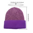 thumbnail image 2 of Prolriy Beanies Hats Men Color Matching Jacquard Autumn and Winter Knitted Hat Outdoor Thickened Fashion Versatile Ear Wool Hat Hats for Men Blue M, 2 of 3