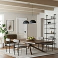 thumbnail image 2 of Nathan James Percy Modern 2-Light Pendant Island Light Fixture, Hanging Lights with Metal Shade and Adjustable Cord, For Kitchen, Living Room, Black/Vintage Brass, 2 of 4