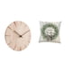 thumbnail image 1 of Reloj de pared creativo de madera maciza y funda de almohada navideña, cojín decorativo silencioso que no hace para restaurante, oficina, hogar, 1 of 8