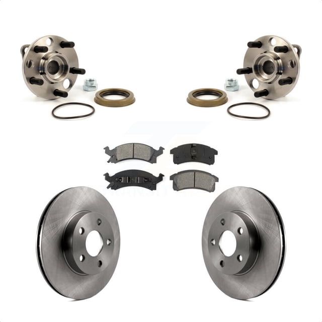 Transit Auto Front Hub Bearing Assembly Disc Brake Rotor Pads Kit for Car Chevrolet Cavalier Pontiac Sunfire Grand Am Sunbird Oldsmobile Achieva Buick Skylark Corsica Beretta Cutlass Calais KBB-105495