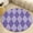 Flannel-1, variant on Purple Diamond Grid Color Round Area Rugs for Bedroom Living Room, 6FT Soft Indoor Circle Carpets, Carpet Home Decor Floor Mat