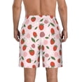 thumbnail image 3 of Kdxio Floral Strawberr Pattern Mens Casual Shorts - Drawstring Summer Beach Sports Shorts for Men, 3 of 9